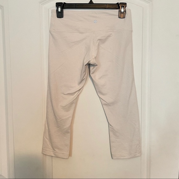 Lululemon Wunder Under Crop tan micro check Dune - Picture 6 of 8